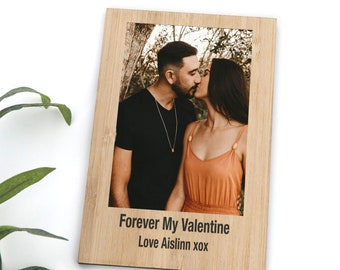 Personalised Photo Wooden Magnet For Valentine's Day Gift For Couples