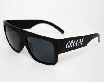 Bridal Party Gift Black Sun Glasses Gift for Groom, Best Man, Groomsman, Father of the Bride and Groom Sunnies Sunglasses