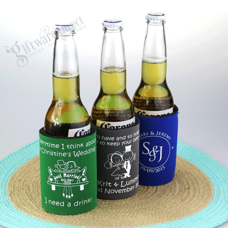 50 x Printed Stubby Holder Stubbie Cooler Wedding Bomboniere Etsy