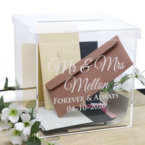 Personalised Clear Acrylic Engraved Wedding Wishing Well