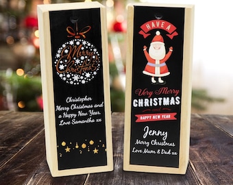 Jenga Wood Block Game with Personalised Timber Printed Box Christmas Gift