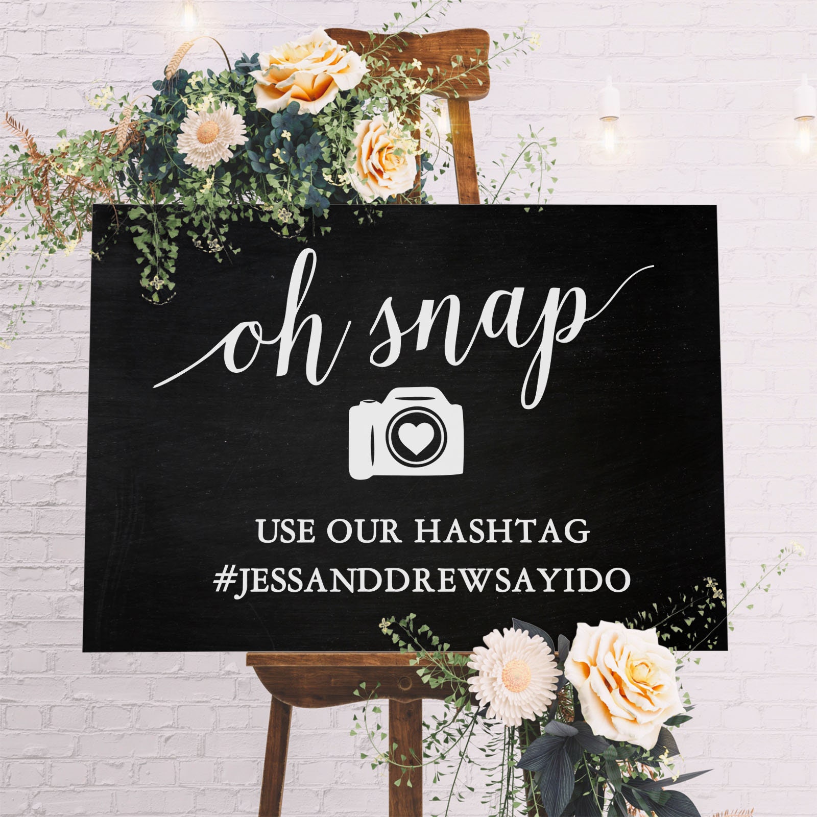 Personalised Hashtag Sign - Quality 6mm Thick Wooden Sign. Wedding ...