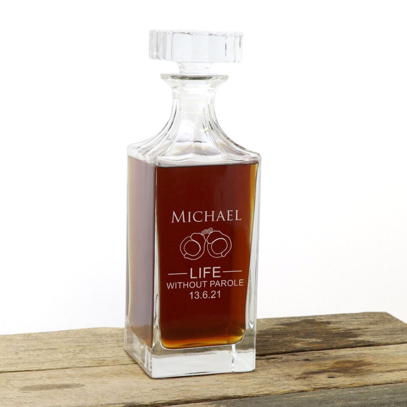 Engraved Whiskey Decanter Set With Two Whiskey Glasses Etsy Australia