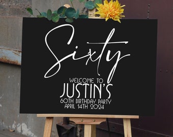 Gatsby Art Deco Personalised Birthday Welcome Wooden Sign - Perfect for Birthday Parties