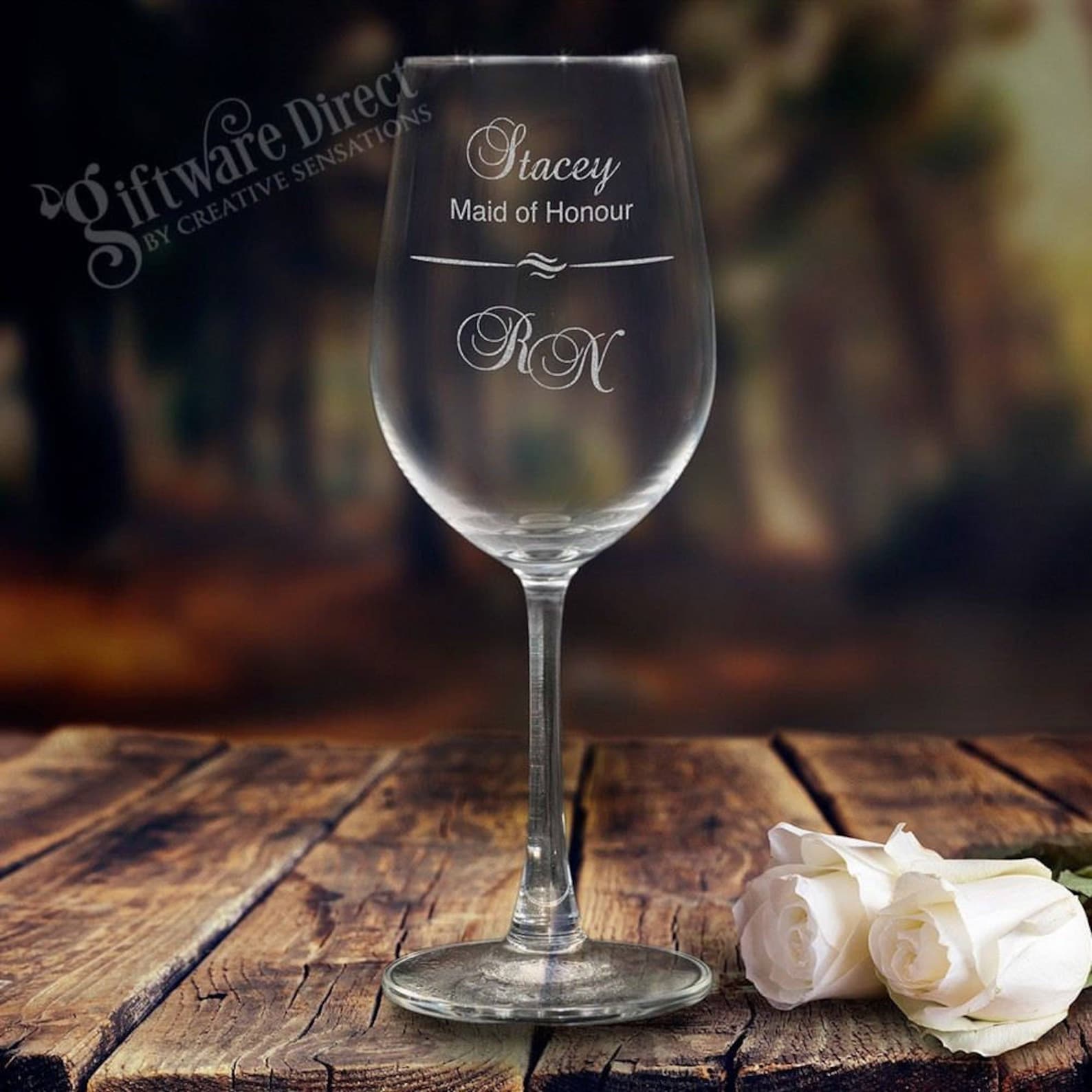 5x Personalised Wine Glasses 350ml Engraved Gift Wedding Etsy Australia