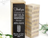 Personalised Jenga Wedding Guest Book Engagement Wedding Gift