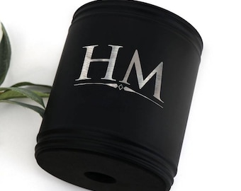 Personalised Engraved Black Stainless Steel Stubby Holder Home Barware Gift