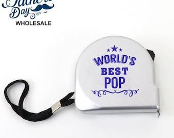 Set of 12 Tape Measure World's Best Pop Design Fathers Day School Fundraising Gift
