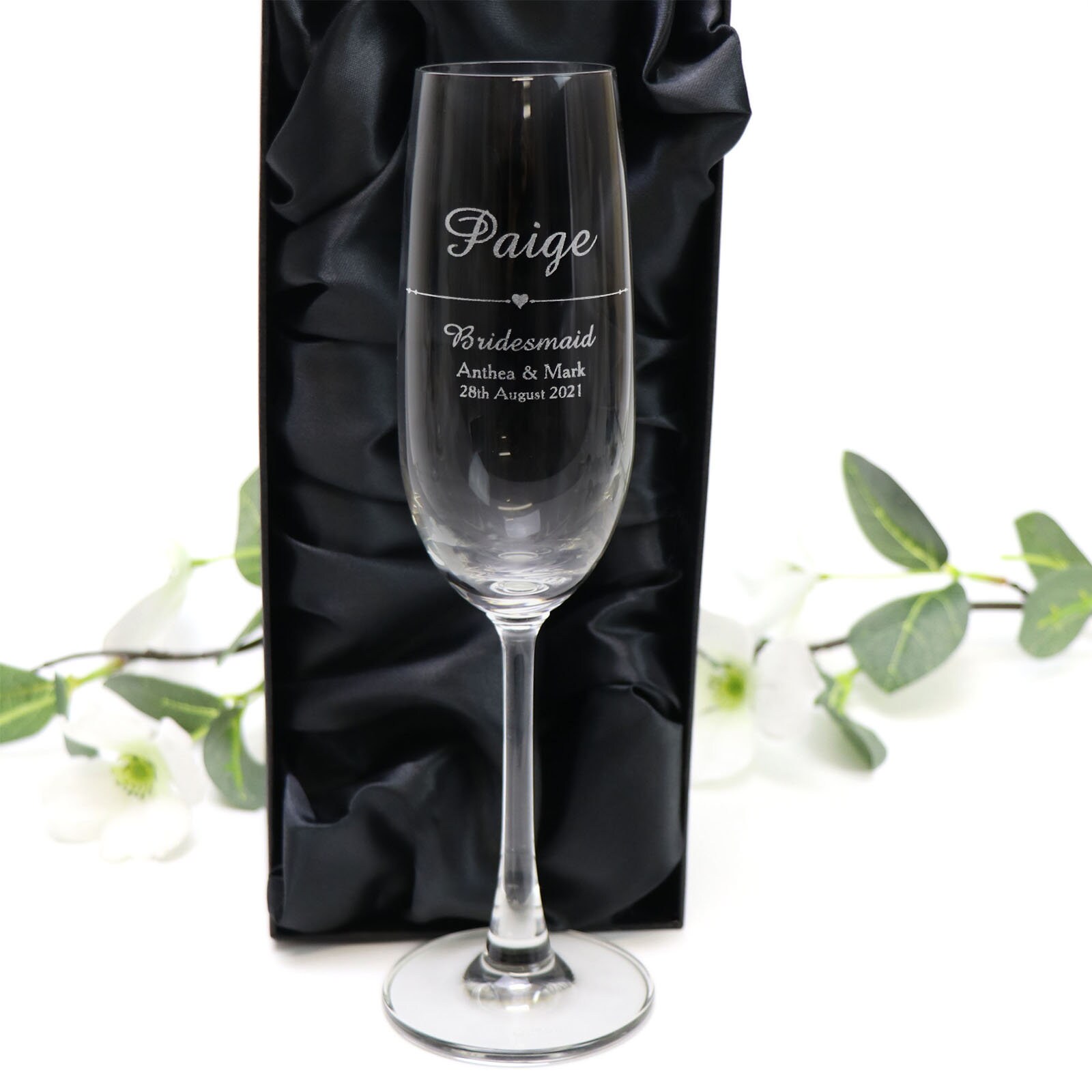 Engraved 215ml Champagne Glass Gift BOXED Box Wedding Etsy Australia