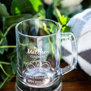Engraved 500ml Beer Mug Gift Boxed Box Glass Wedding Personalised ...