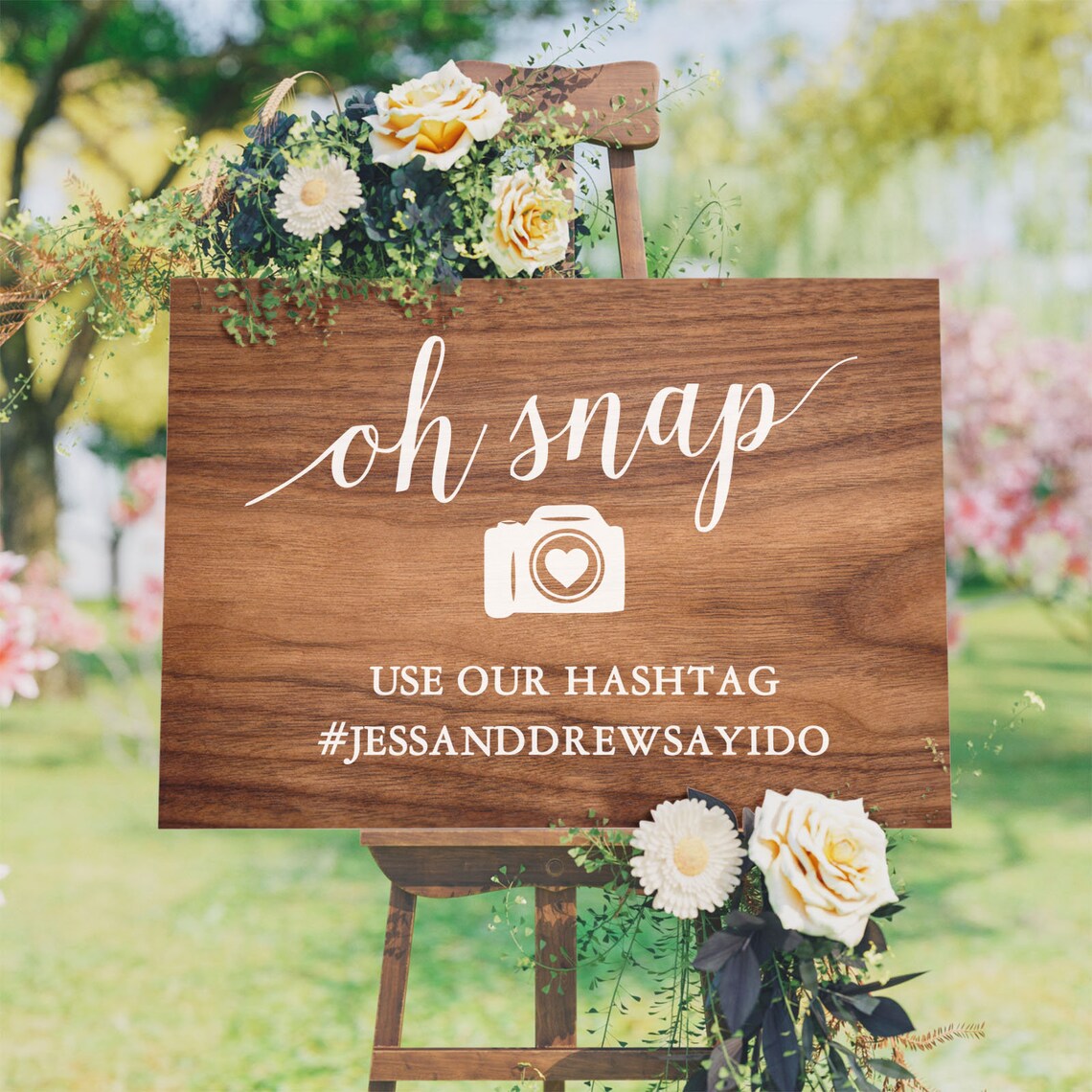Personalised Hashtag Sign - Quality 6mm Thick Wooden Sign. Wedding ...