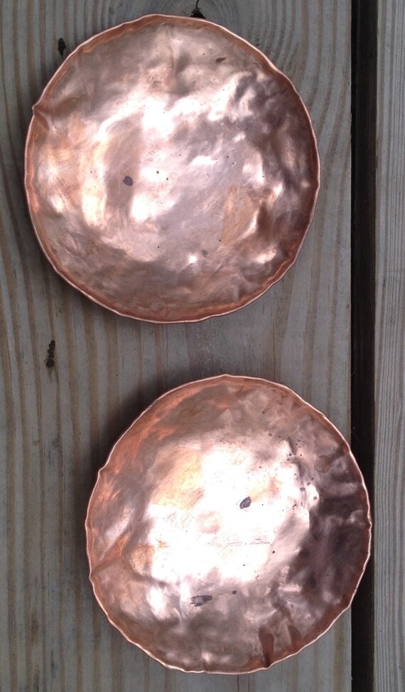 Small Copper Bowls 4 Set of 2 Etsy