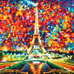 Beautiful &quot;Paris of my Dreams&quot; Pattern in Counted Cross Stitch, MASSIVE Wall Art