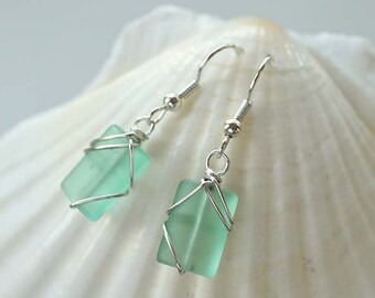 beach glass wire wrapped zebra dangle earrings sea glass earrings-black and white sea glass earrings-woman/'s gift-weddings-zebra jewelry