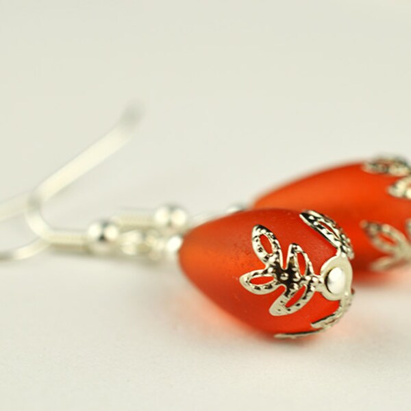 Orange Earrings Etsy