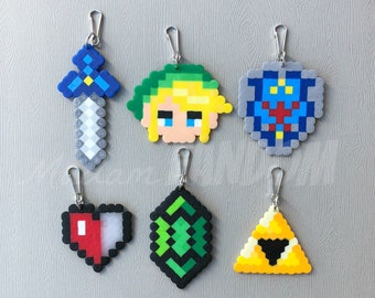 Legend of Zelda Party Favors Zipper Pull, Charms - Video Game Birthday Party Gifts - Zelda Keychains - Gamer Swag Bag Filler - Zelda Wedding