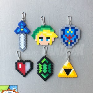 Legend of Zelda Party Favors, Zipper Pulls - HANDMADE Party Gifts - Zelda Baby Shower Favors - Video Game Birthday Party