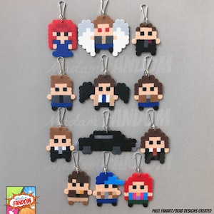 Supernatural Party Favors Zipper Pulls Set of 12 -HANDMADE Party Gifts - Supernatural Wedding Favors - Baby Shower Favors - Gifts for Guest