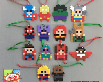 Avengers Christmas Ornament Set of 14 - HANDMADE Mini Ornaments - Superhero Tree Decor - Ornaments for Mini Trees
