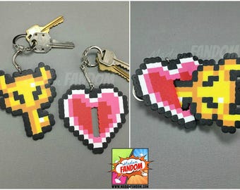 Legend of Zelda Keychains Set - HANDMADE Valentines Day Gift - Couples Gift for Him - Couples Gift for Her - Geeky Gifts