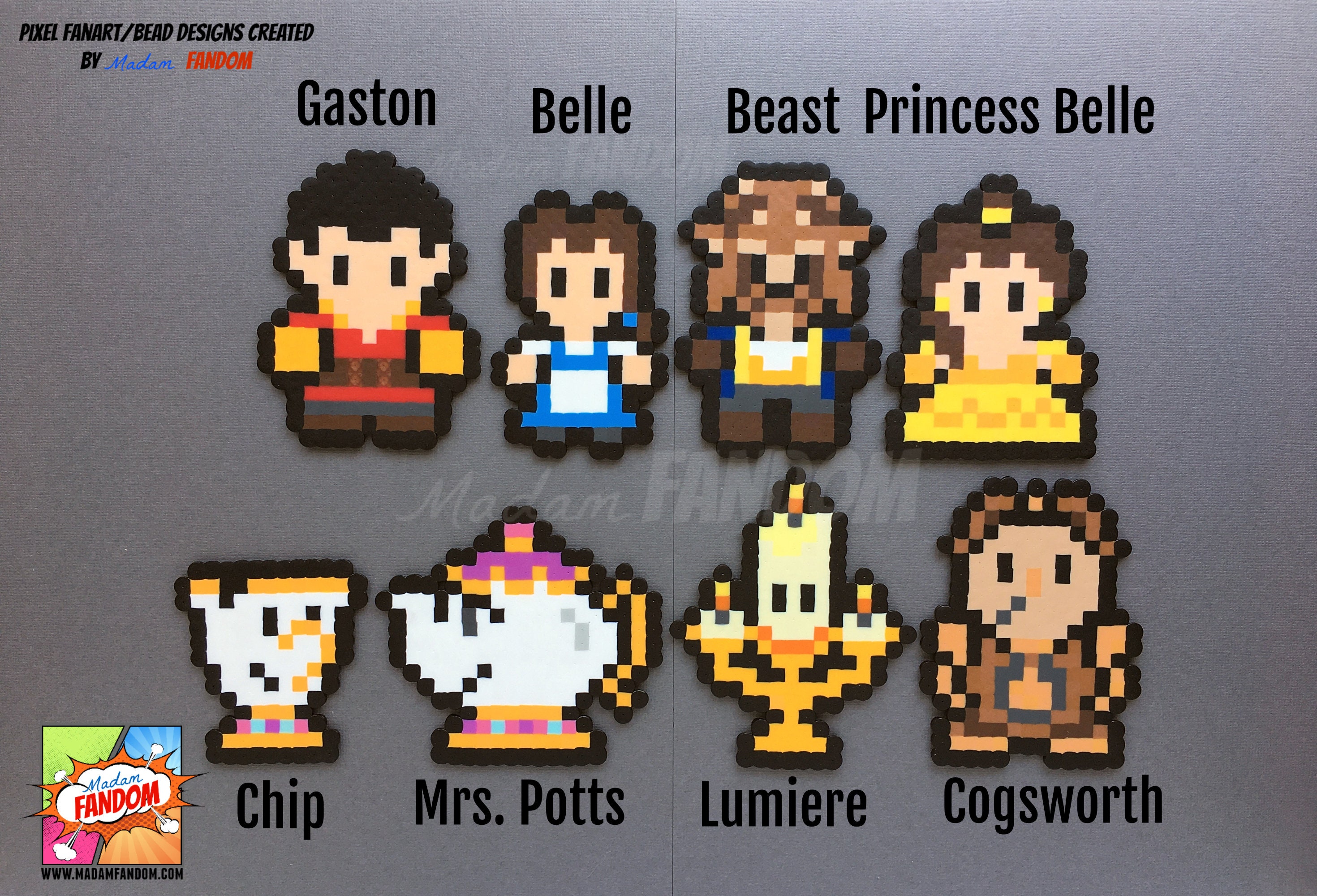 Beauty and the Beast Ornaments - Geeky Original Art - Etsy