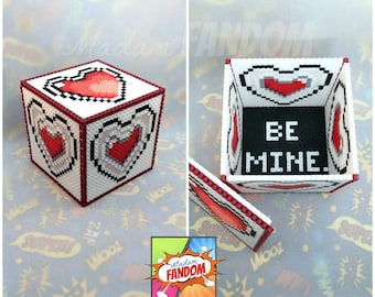 Zelda Heart Box with Lid - Choose Your Message! - Reusable Handmade Gift Box - Valentines Day Gift - Legend of Zelda Couples Gift