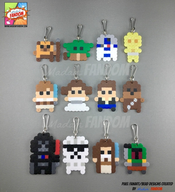 Star Wars Party Favors Zipper Pull Charms, Keychains - Star Wars Birthday Party Supplies - Goody Bag Filler - Star Wars Wedding Favors