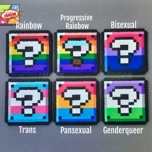 Magnet Pride Super Mario Question Block Magnet Pride Magnet Bisexual Pride, Gay Pride, Pan, Trans, Genderqueer Pride Gifts image 2