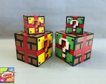 Mario Question Box - Handmade Reusable Gift Box with Lid