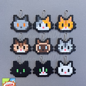 Cat Party Favors Zipper Pull Charms - HANDMADE Party Gifts - Cat Birthday Favors - Classroom Reward Gifts for Students - Favors for Kids