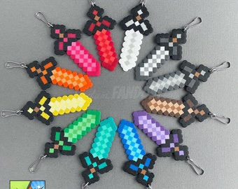 Sword Party Favors Zipper Pulls, Keychains, Clips - Pirate Birthday Supplies - Ninja Party Favor - End of School Year Party Classroom Reward