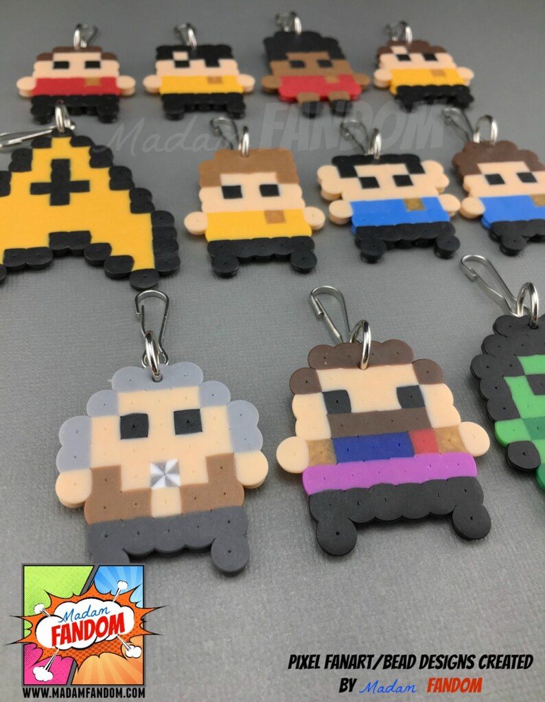 Star Trek Party Favors Zipper Pull Charms Keychains Spock Etsy