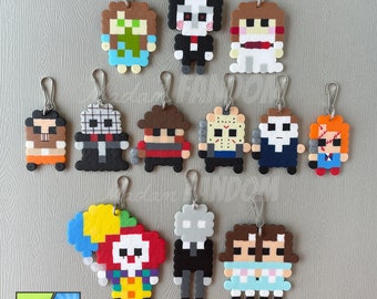 Horror Movie Party Favors Zipper Pulls Charms - Halloween Party Non Candy Trick or Treat