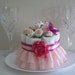 Pink Ruffles Mini Diaper Cake Centerpiece