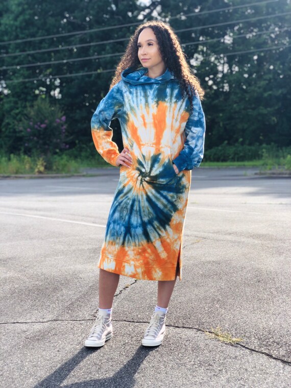 Longline Tie Dye Hoodie