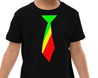 Ethiopian Flag Caravat for Kids, Ethiopian Kids T-Shirt Gift