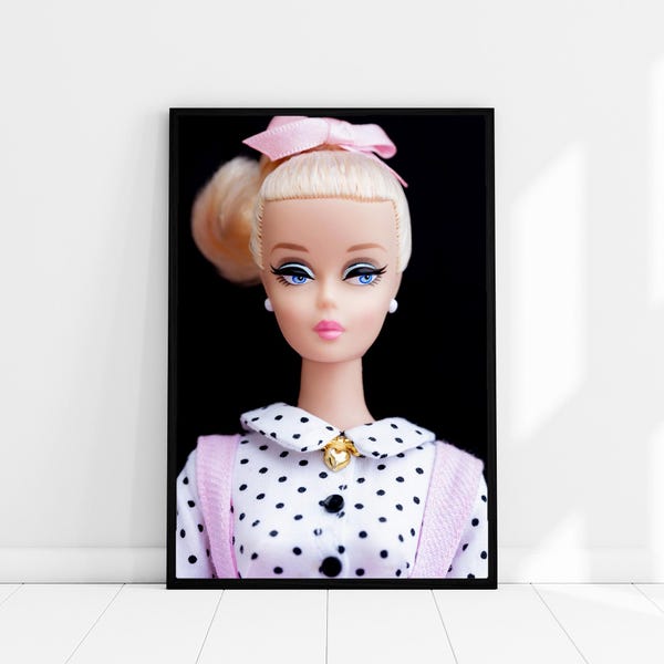 Retro 50s Girl Portrait: Pop Art Doll Print (Digital Download)