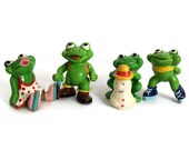 Kinder Surprise FROGS / set of 4 frogs / 90s toys / rare