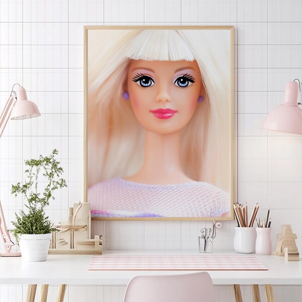 90s Doll Photo Art Print: Retro Toy Nostalgia (Digital Download