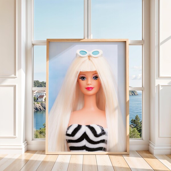 Vintage Fashion Doll Print: 1950s Swimsuit Photo (Digital Download)