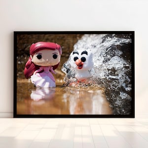 Mermaid Splash & Seagull Toy photography - Digital file - Cartoon moments - Instant download - Fairytales - Princesses - Vintage Disney