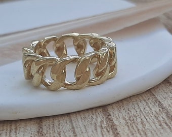 Ring. Gold ring, Statement gold ring, Chain link gold ring, Gourmet ring, Gourmet chain ring, Gourmet gold ring, Chain shaped ring, Sale