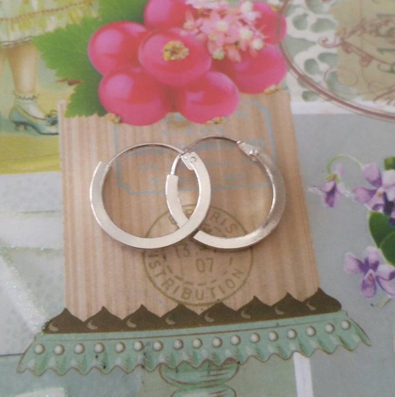 Basic silver hoops Silver hoop earrings Flat hoop earrings Boho silver hoops Shining silver hoops Hoop earrings Christmas gift