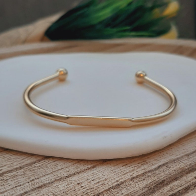 Cuff bracelet, Gold cuff bracelet, Bangle bracelet, Gold bangle bracelet, Women cuff bracelet, Women gold cuff, Adjustable gold cuff, Gift image 3