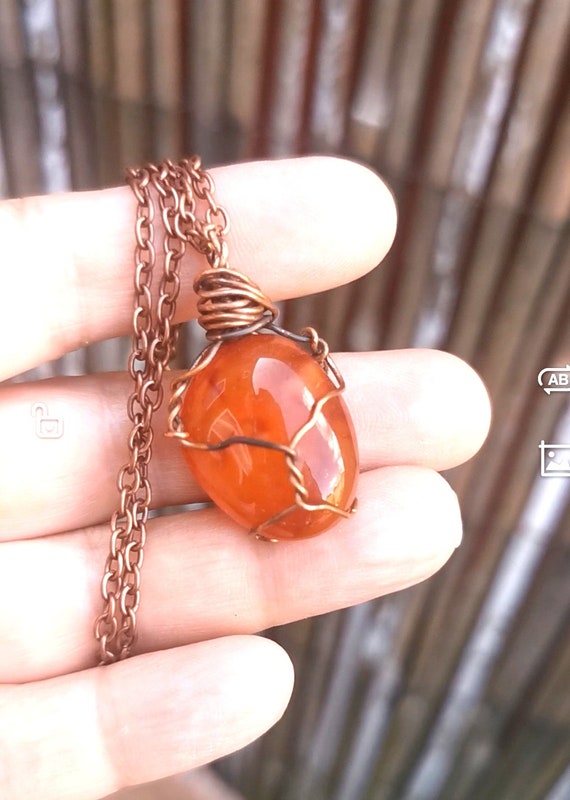 Carnelian stone necklace discount