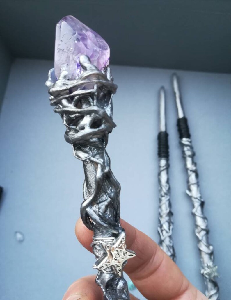 Crystal Wand Amethyst Handmade Crystal Wand Alter Tools and Etsy UK