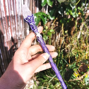 Crystal Wand Quartz wooden wand witchy tools