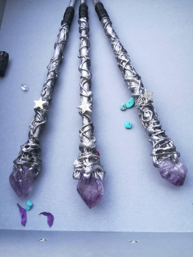 Crystal Wand Amethyst Handmade Crystal Wand Alter Tools and Etsy UK