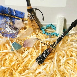 Bacchetta di quarzo, set regalo Mini Strega, bacchetta magica, regali di streghe, regalo di compleanno, strumenti mistici, Alter. UK