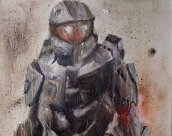 Halo/ Master Chief 2015 in Oil 18x24